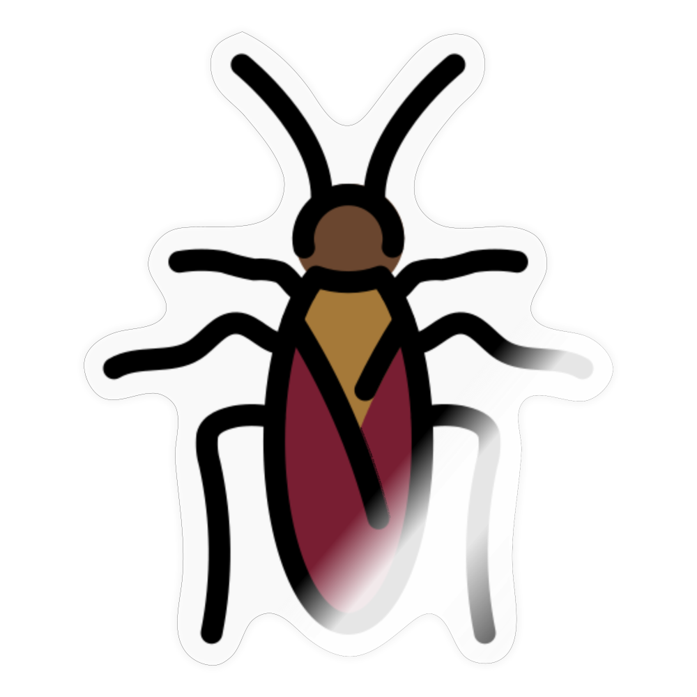 Cockroach Moji Sticker - Emoji.Express - transparent glossy