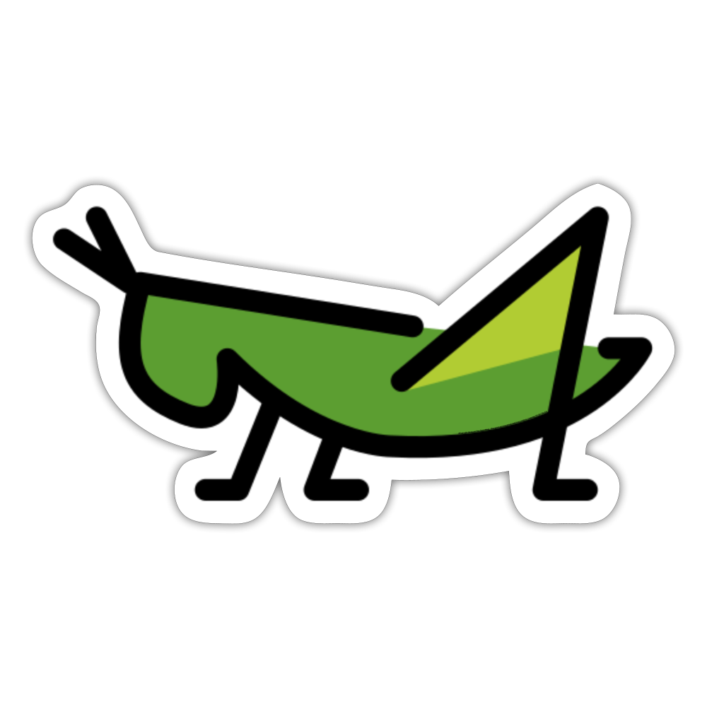 Cricket Moji Sticker - Emoji.Express - white matte