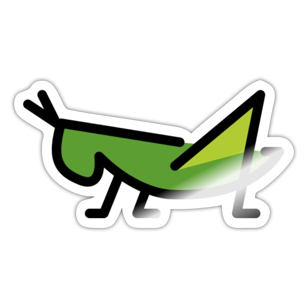 Cricket Moji Sticker - Emoji.Express - white glossy