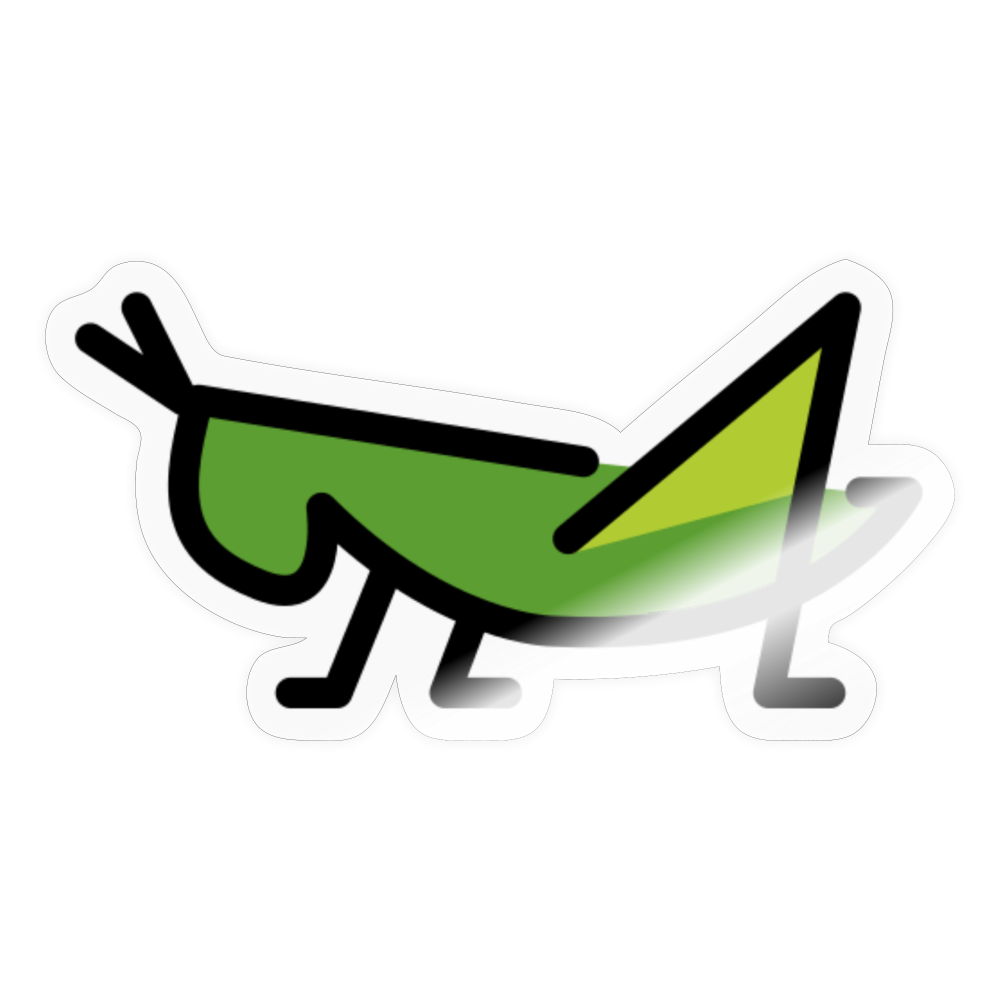 Cricket Moji Sticker - Emoji.Express - transparent glossy