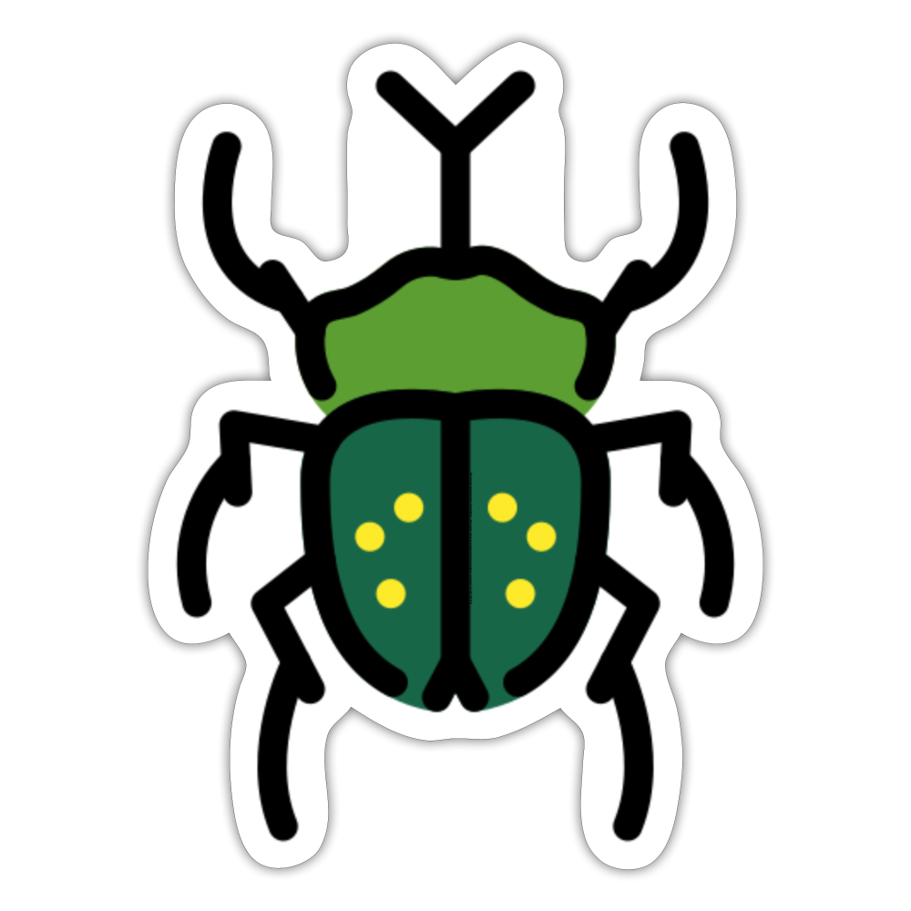 Beetle Moji Sticker - Emoji.Express - white matte
