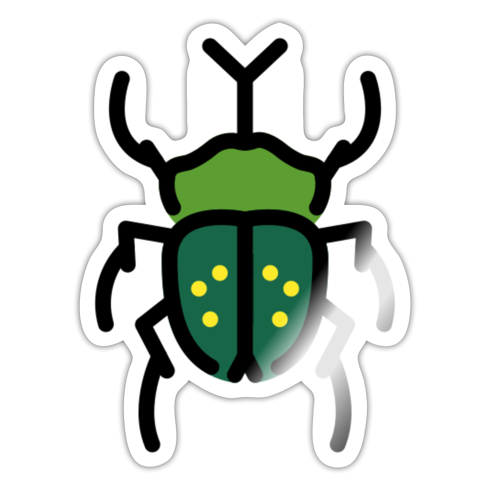 Beetle Moji Sticker - Emoji.Express - white glossy