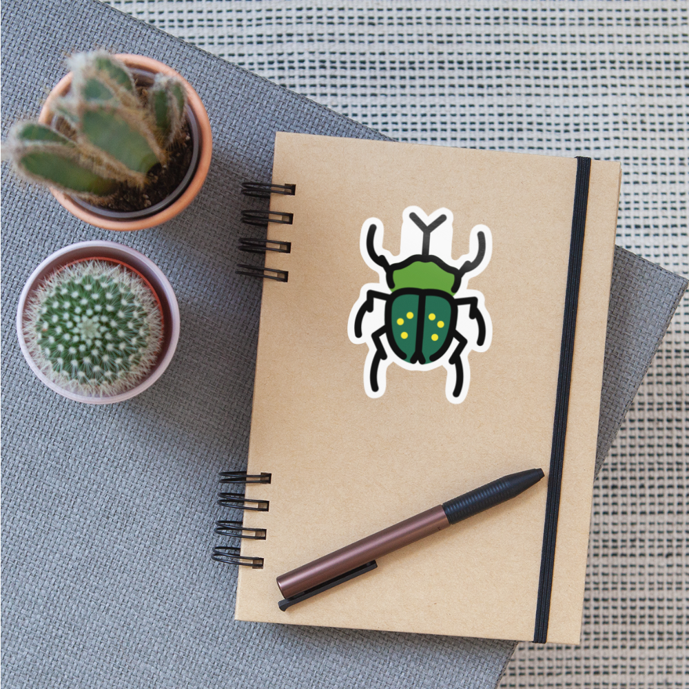 Beetle Moji Sticker - Emoji.Express - white glossy