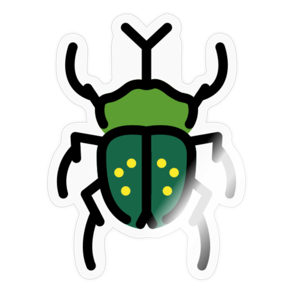 Beetle Moji Sticker - Emoji.Express - transparent glossy
