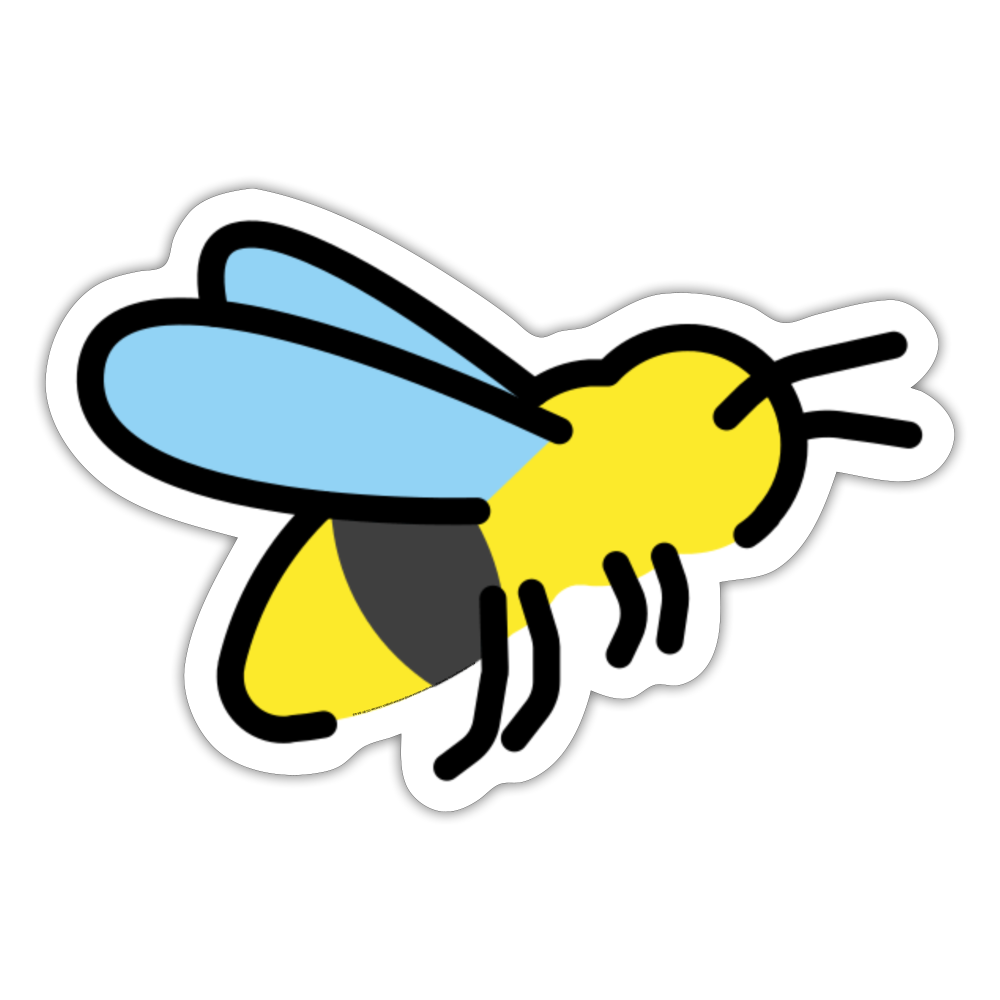 Honeybee Moji Sticker - Emoji.Express - white matte