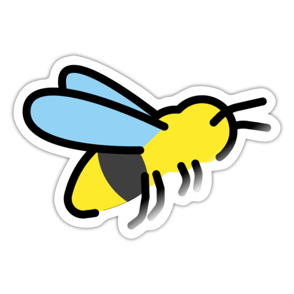 Honeybee Moji Sticker - Emoji.Express - white glossy