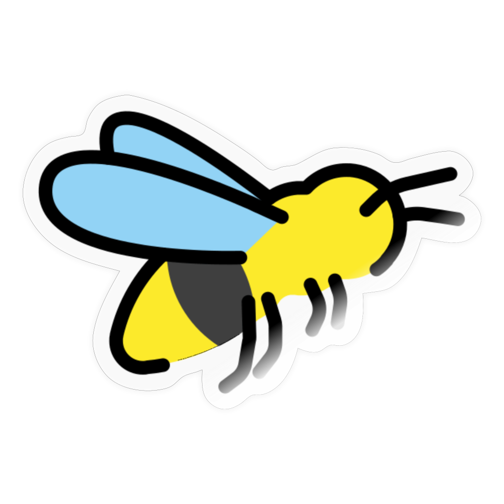 Honeybee Moji Sticker - Emoji.Express - transparent glossy