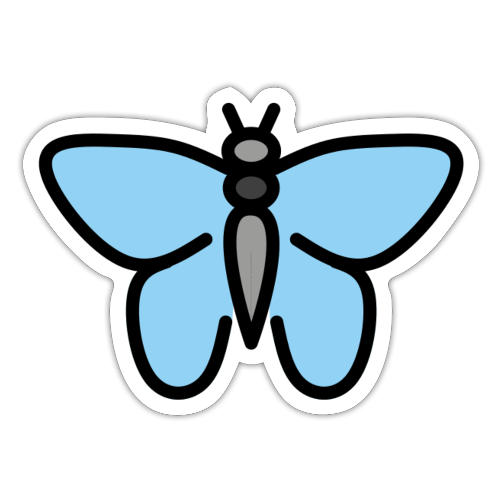 Butterfly Moji Sticker - Emoji.Express - white matte