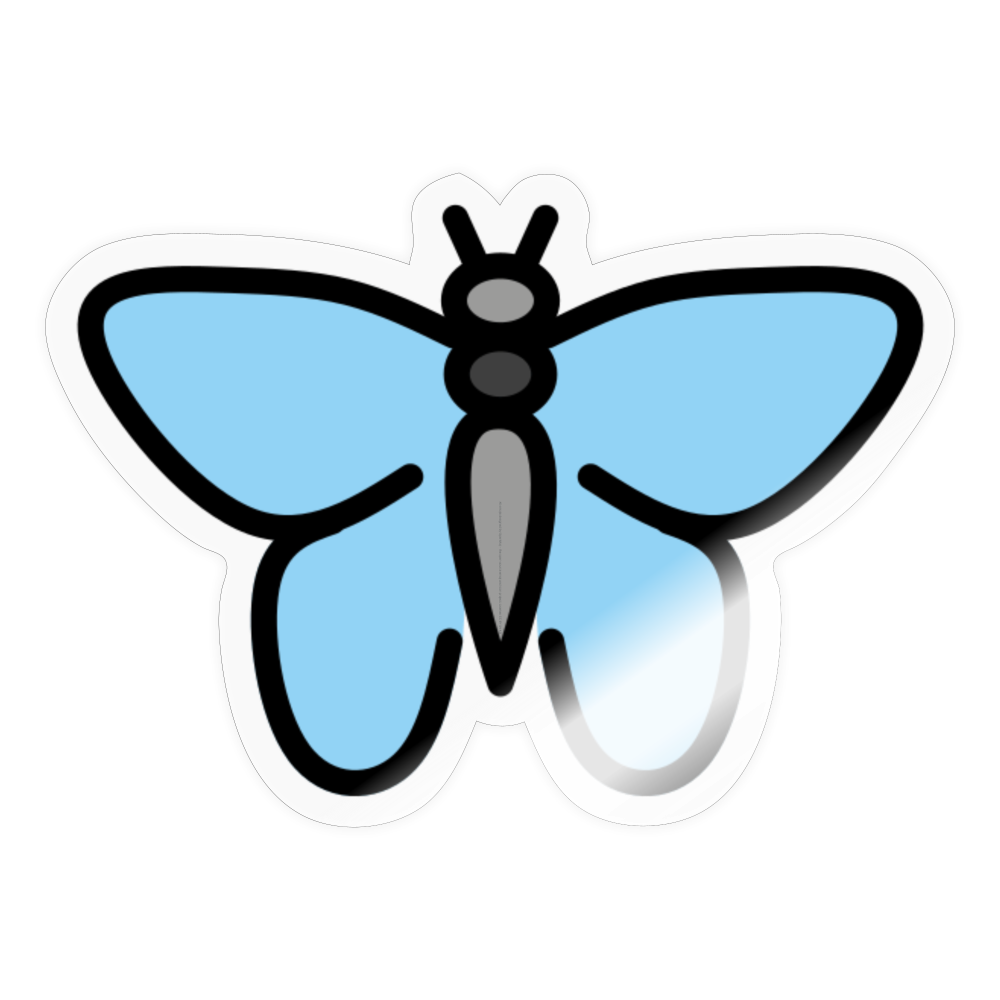 Butterfly Moji Sticker - Emoji.Express - transparent glossy
