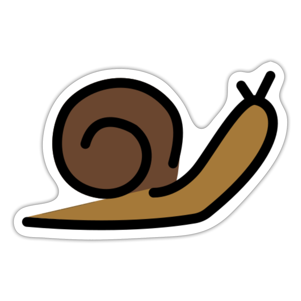 Snail Moji Sticker - Emoji.Express - white matte