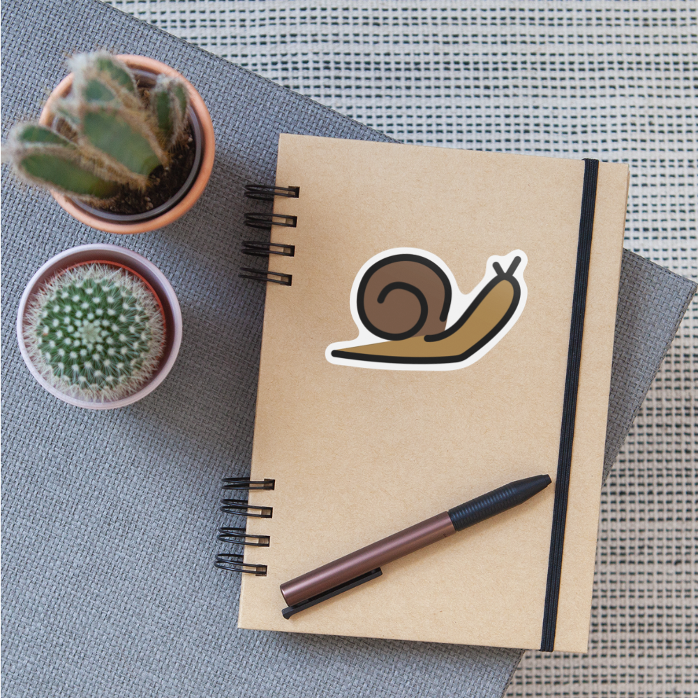 Snail Moji Sticker - Emoji.Express - white matte