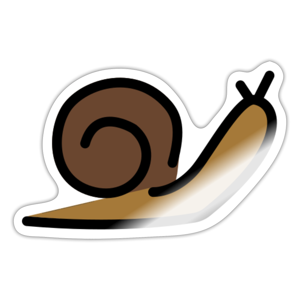 Snail Moji Sticker - Emoji.Express - white glossy