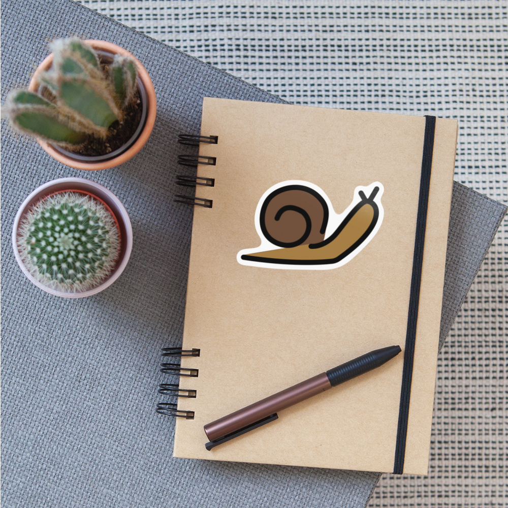 Snail Moji Sticker - Emoji.Express - white glossy