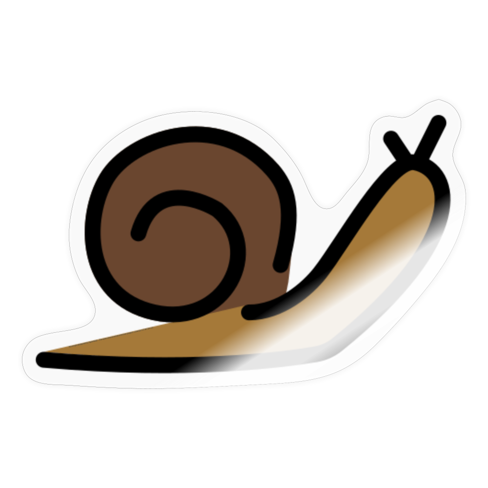 Snail Moji Sticker - Emoji.Express - transparent glossy