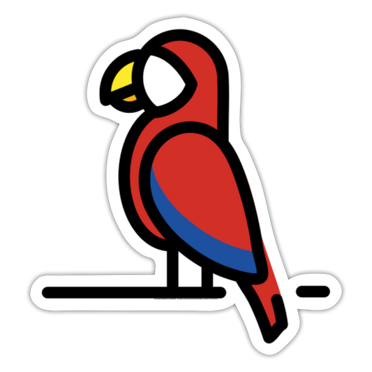 Parrot Moji Sticker - Emoji.Express - white matte