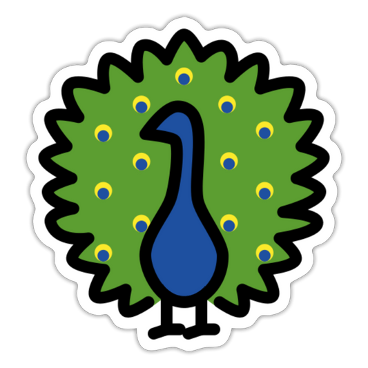 Peacock Moji Sticker - Emoji.Express - white matte