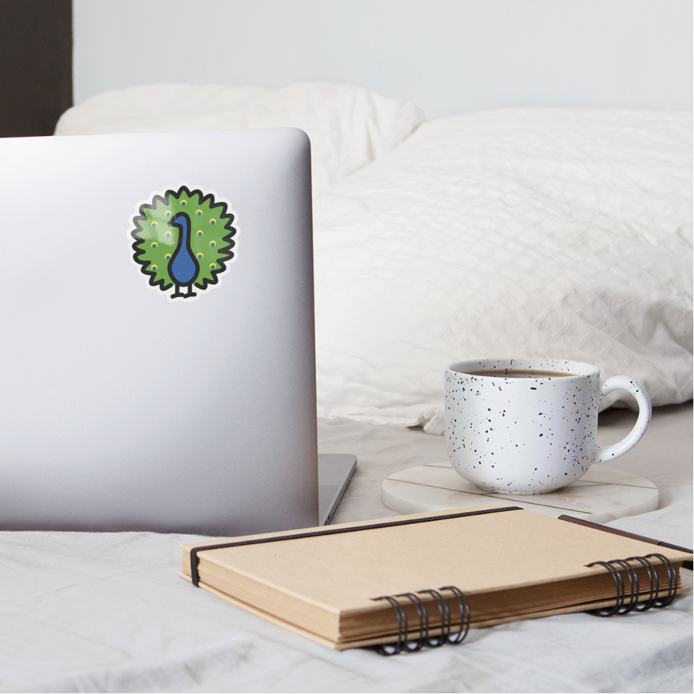 Peacock Moji Sticker - Emoji.Express - white glossy