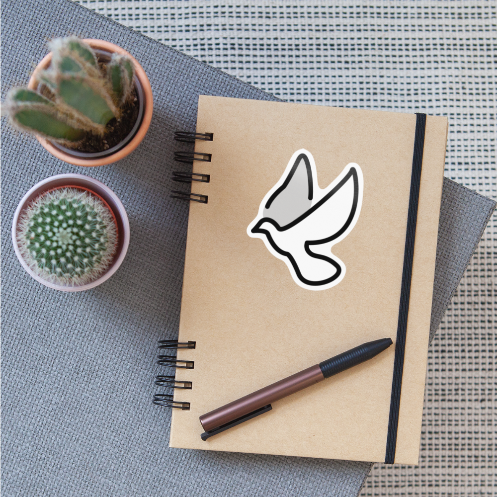 Dove Moji Sticker - Emoji.Express - white glossy