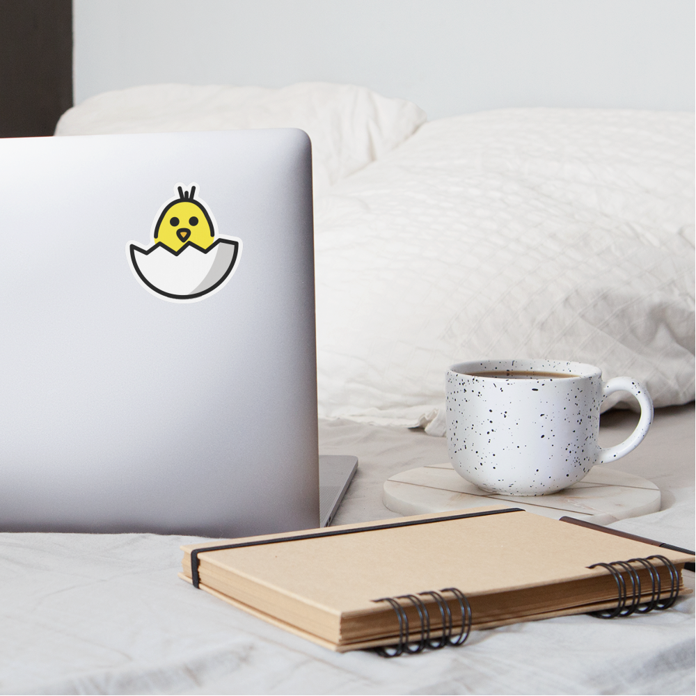 Hatching Chick Moji Sticker - Emoji.Express - white matte