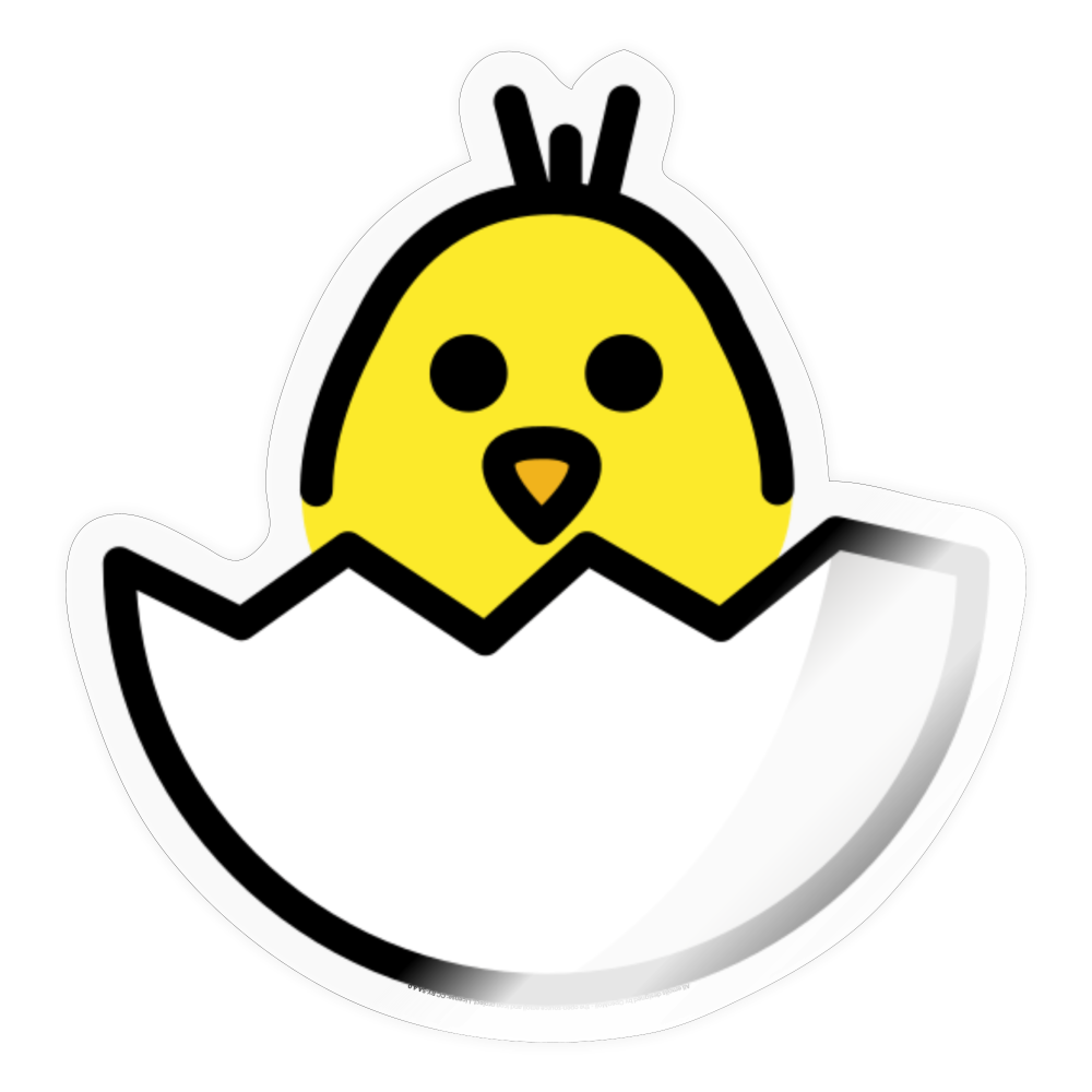 Hatching Chick Moji Sticker - Emoji.Express - transparent glossy