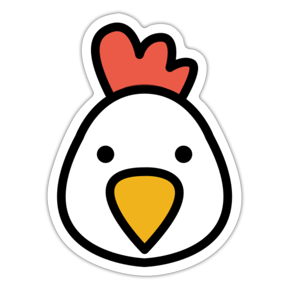 Chicken Moji Sticker - Emoji.Express - white matte