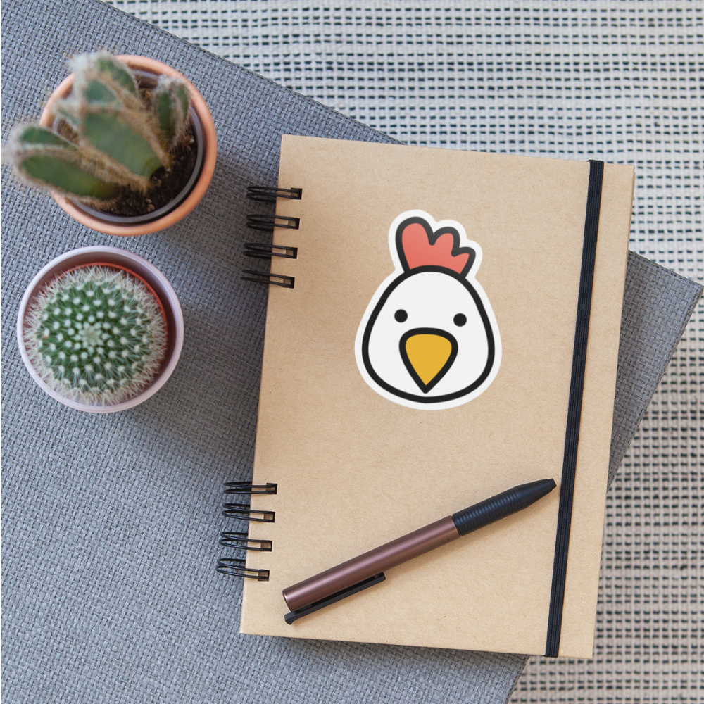 Chicken Moji Sticker - Emoji.Express - white matte