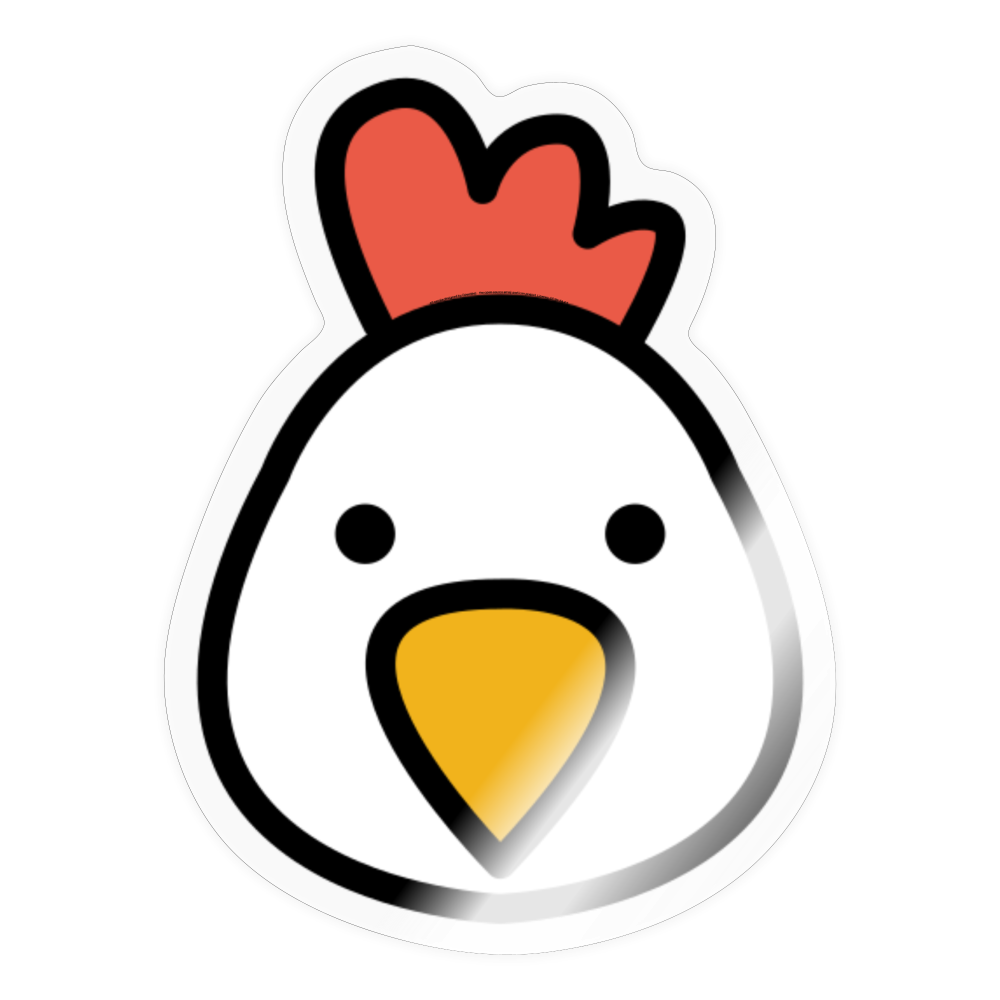 Chicken Moji Sticker - Emoji.Express - transparent glossy