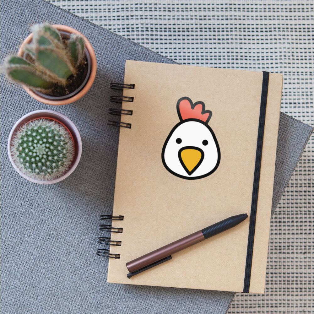 Chicken Moji Sticker - Emoji.Express - transparent glossy