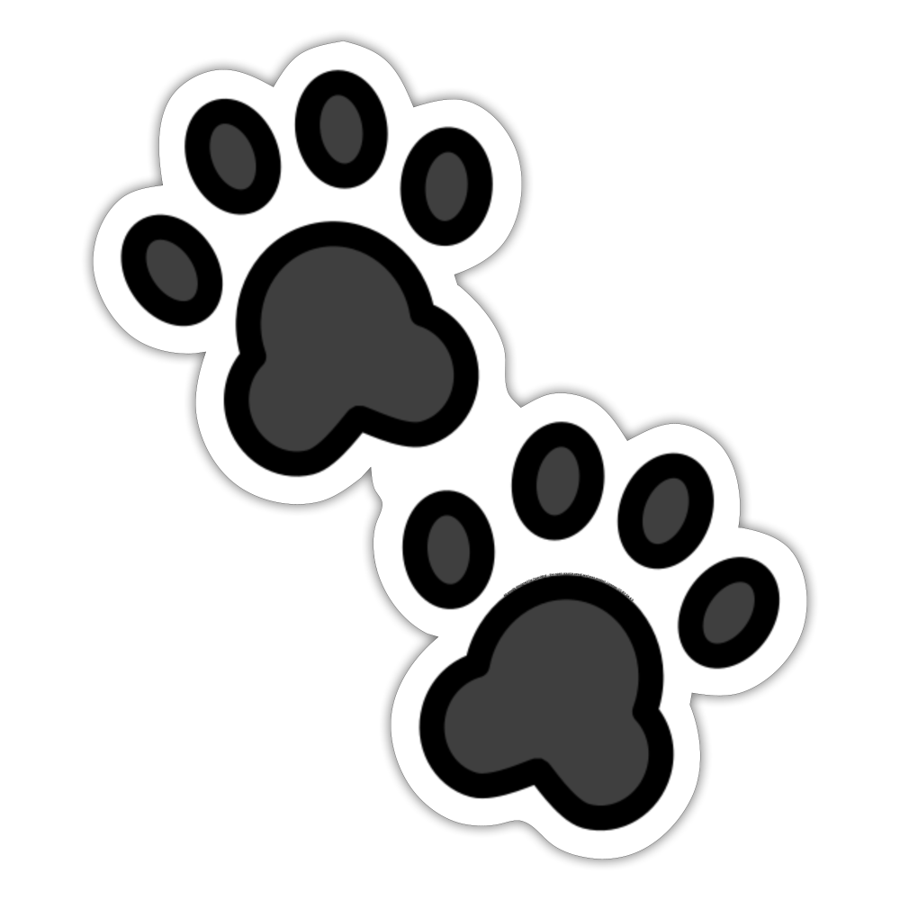 Paw Prints Moji Sticker - Emoji.Express - white matte