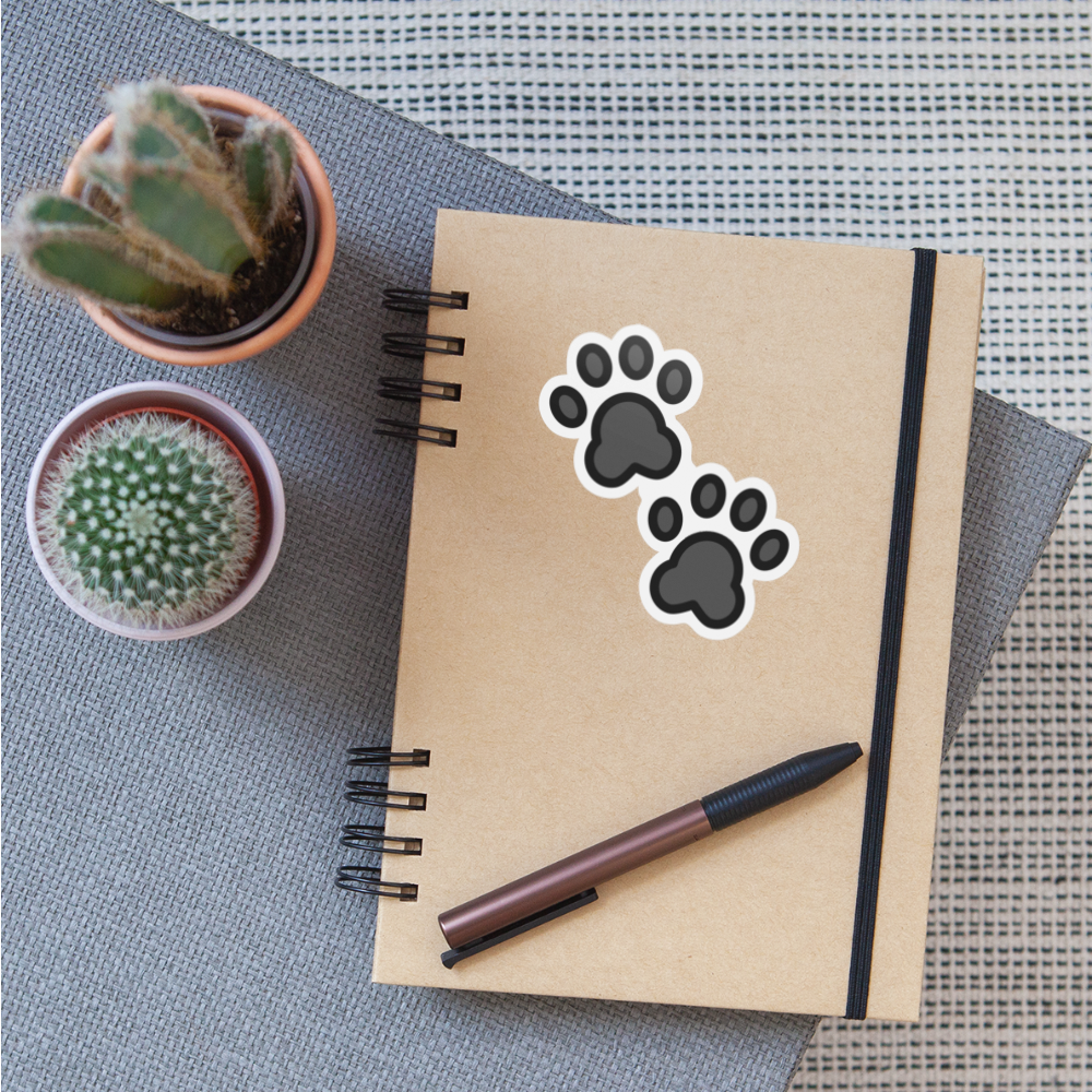 Paw Prints Moji Sticker - Emoji.Express - white matte