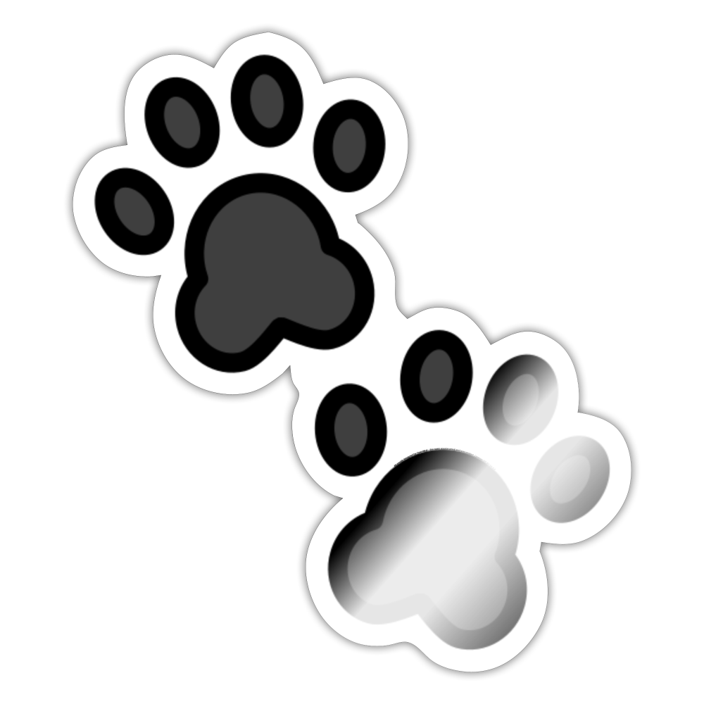 Paw Prints Moji Sticker - Emoji.Express - white glossy