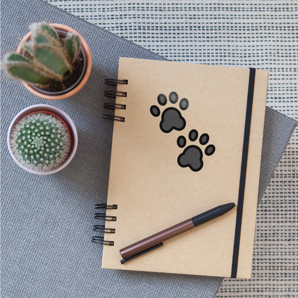 Paw Prints Moji Sticker - Emoji.Express - transparent glossy