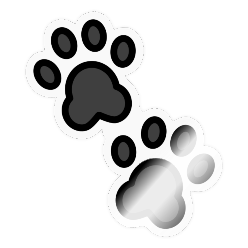 Paw Prints Moji Sticker - Emoji.Express - transparent glossy