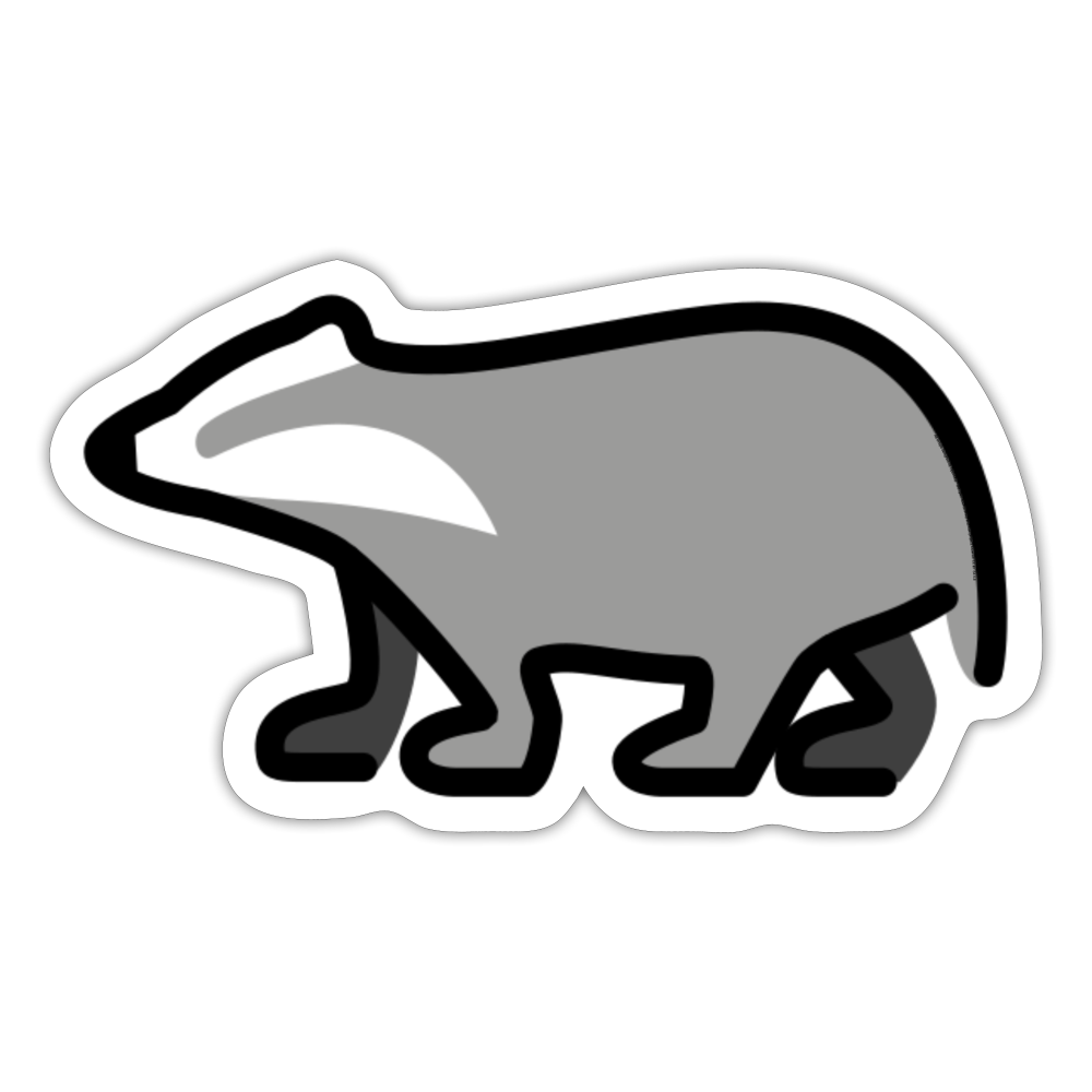 Badger Moji Sticker - Emoji.Express - white matte