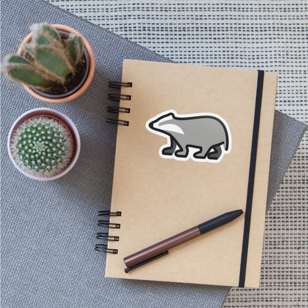 Badger Moji Sticker - Emoji.Express - white matte