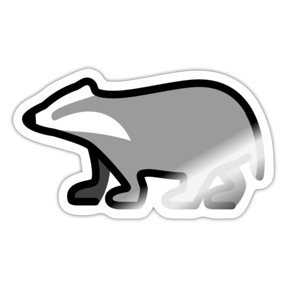 Badger Moji Sticker - Emoji.Express - white glossy