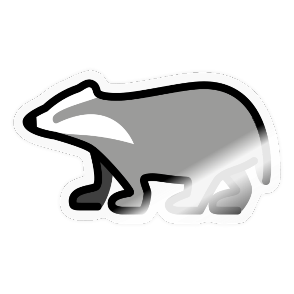 Badger Moji Sticker - Emoji.Express - transparent glossy