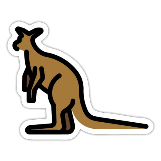 Kangaroo Moji Sticker - Emoji.Express - white matte