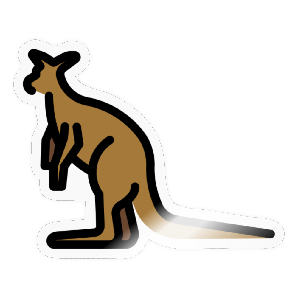 Kangaroo Moji Sticker - Emoji.Express - transparent glossy