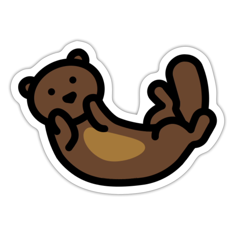 Otter Moji Sticker - Emoji.Express - white matte