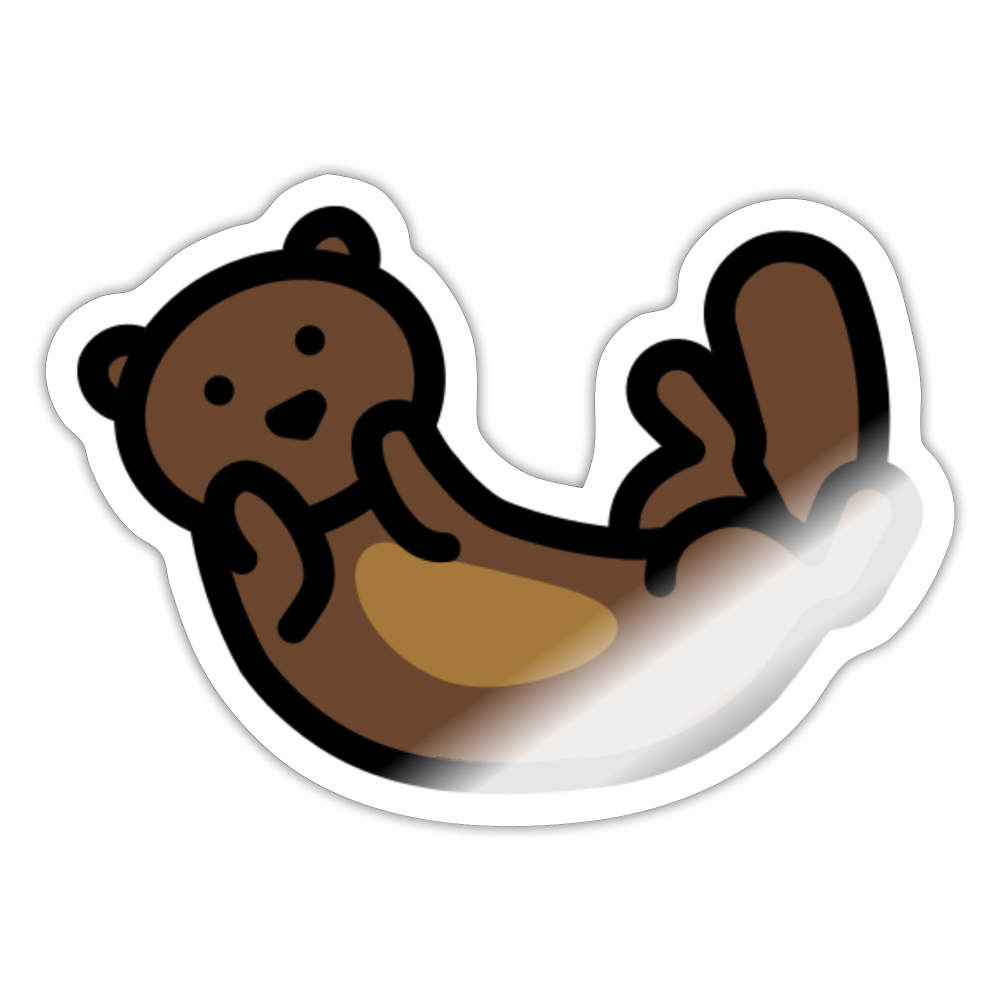 Otter Moji Sticker - Emoji.Express - white glossy