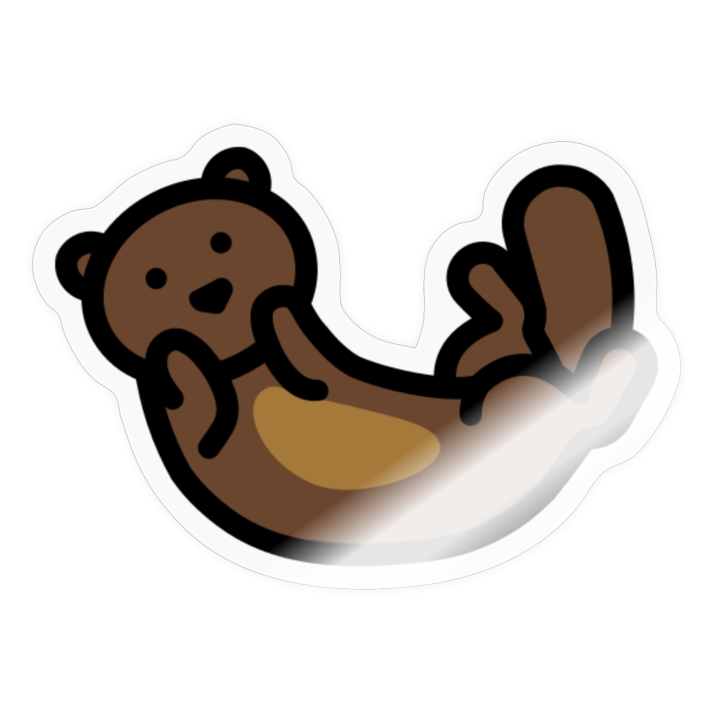 Otter Moji Sticker - Emoji.Express - transparent glossy