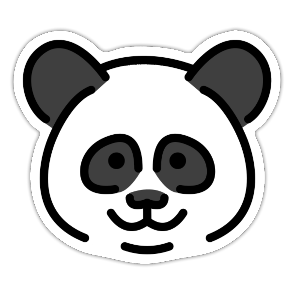 Panda Moji Sticker - Emoji.Express - white matte