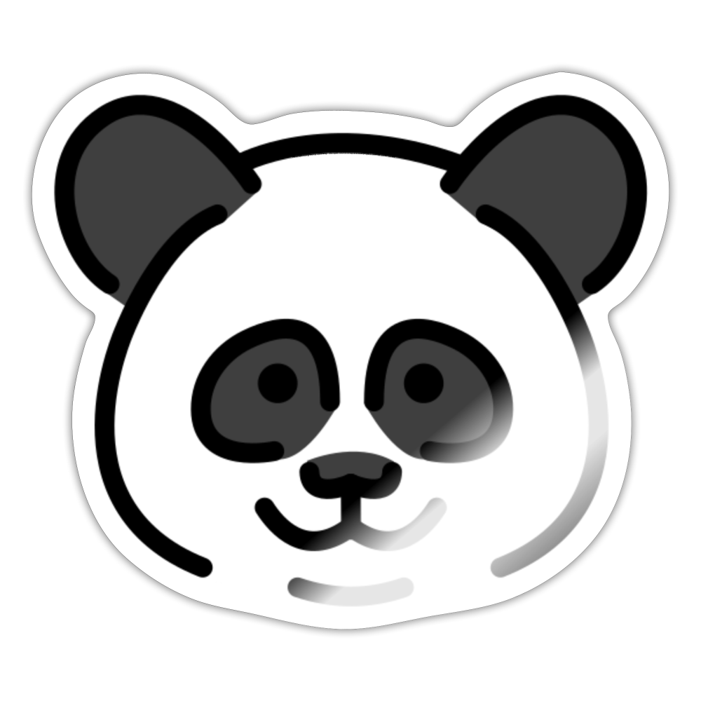 Panda Moji Sticker - Emoji.Express - white glossy