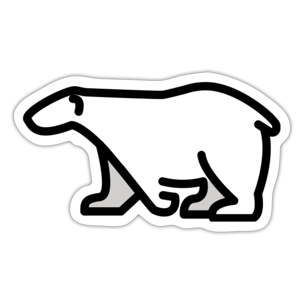 Polar Bear Moji Sticker - Emoji.Express - white matte