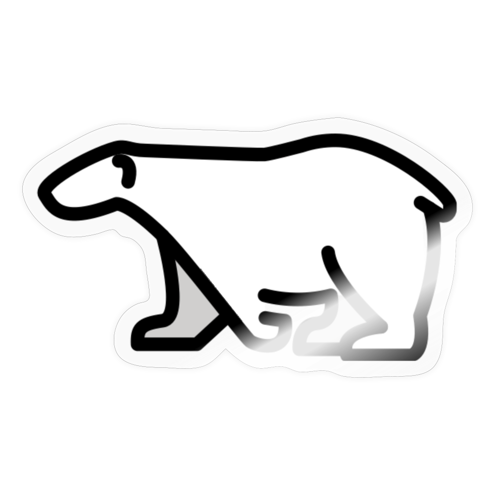 Polar Bear Moji Sticker - Emoji.Express - transparent glossy