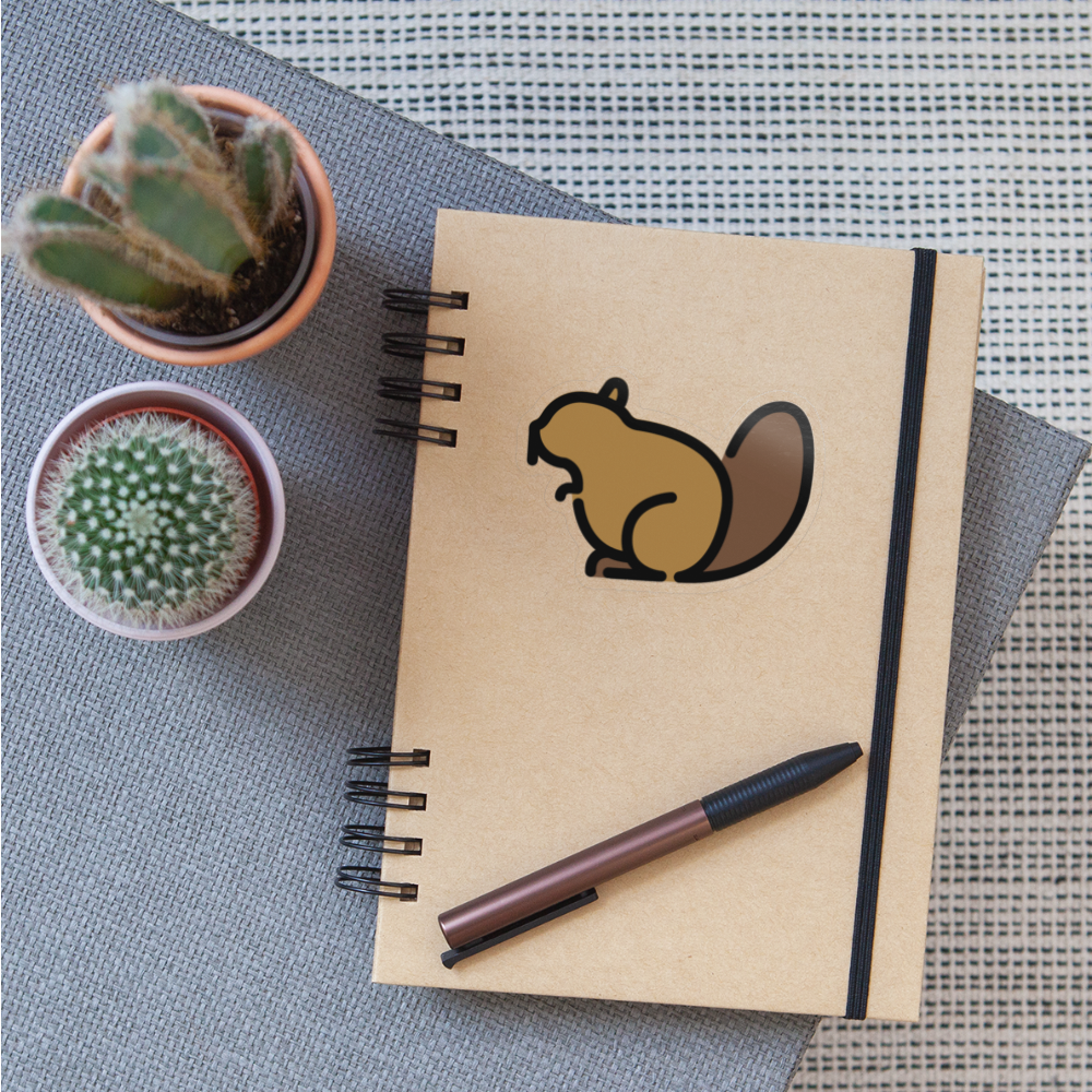 Beaver Moji Sticker - Emoji.Express - transparent glossy