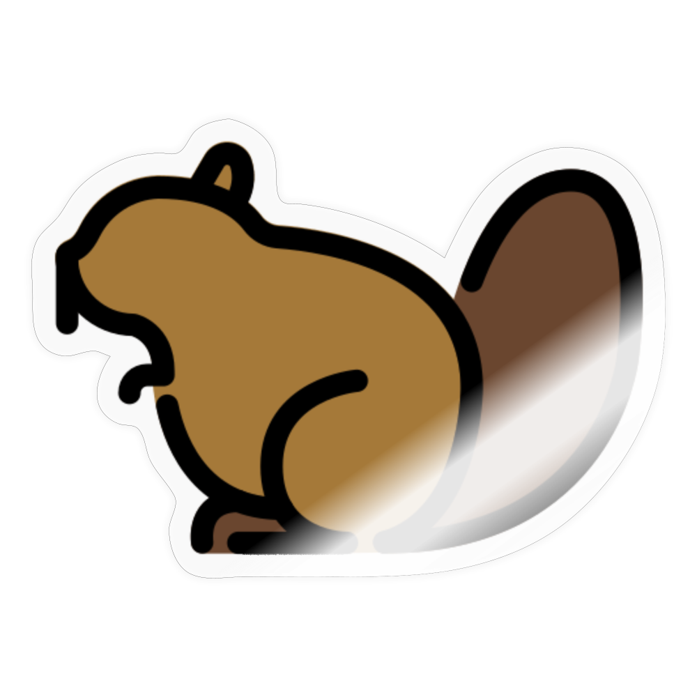 Beaver Moji Sticker - Emoji.Express - transparent glossy