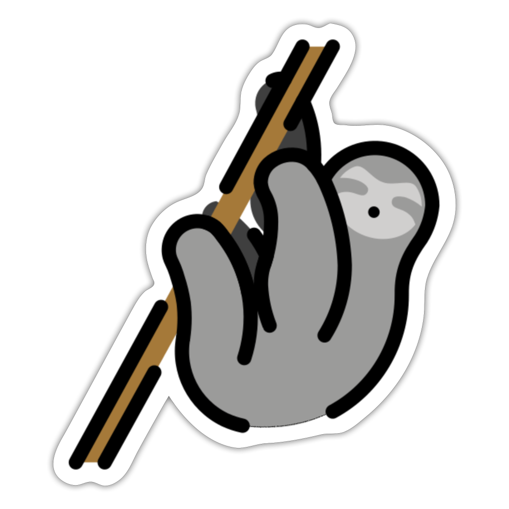 Sloth Moji Sticker - Emoji.Express - white matte