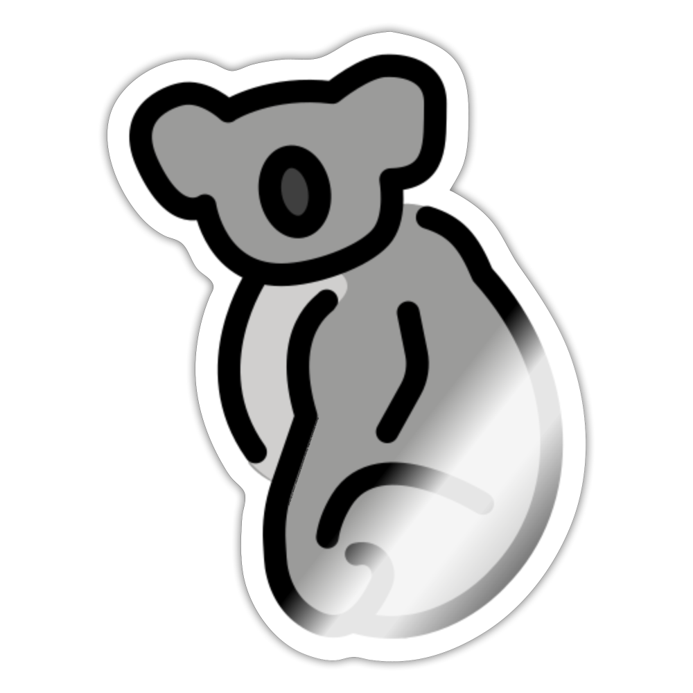 Koala Moji Sticker - Emoji.Express - white glossy